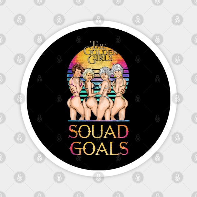 SQUAD HOT SUMMER - GOLDEN GIRLS Magnet by Quadra^Maniac